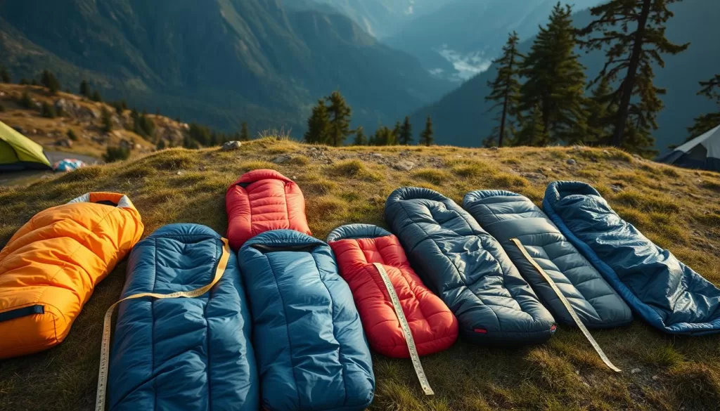 fit and sizing of sleeping bags