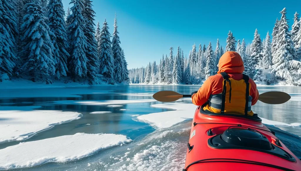 stay safe and warm during winter kayaking