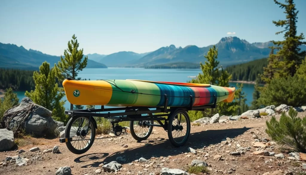 transporting kayak cart